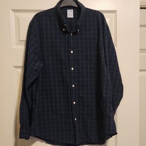 Brooks Brothers Regent Button-Down Plaid Shirt, XL, Green & Blue